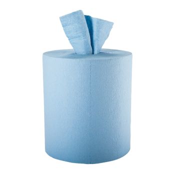 Center Pull Towels, Blue, 4 Rolls/Case, 200 Towels/Roll, 800 Towels/Case
