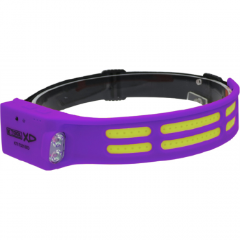 Headlight 600 Lumen COB Flexible with Motion Sensor and Side Flashlight Purple